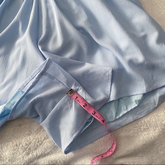 NWT Fashion Nova Light Blue Crocheted Chest Romper - Picture 5 of 12